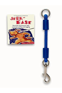 JERK-EASE BUNGEE DOG LEASH EXTENSION - Patented Shock Absorber Attachment Protects You and Your Dogs - Works with ANY Leash & Collar or Harness - a MUST for Retractable Leashes - PICK SIZE/COLOR BELOW