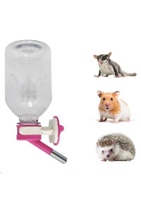 Choco Nose Patented Mini No-Drip Water Bottle/Feeder for Hamsters/Hedgehogs/Gliders/Rats/Mice and Other Small Pets and Animals - for Cages, Crates or Wall Mount. 10.2 oz. Nozzle 10mm, Pink (C125)