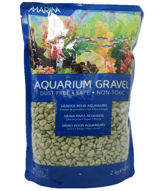 Marina Decorative Aquarium gravel, 2 Kg, Lime
