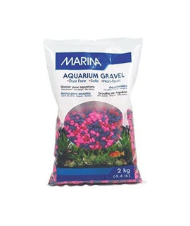 Marina Decorative Aquarium Jelly Bean gravel, 2 Kg, PinkBlue