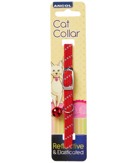 Ancol Reflective All-Elastic cat collar Red