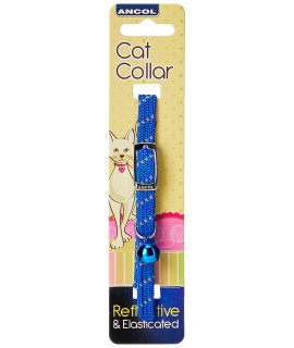 Ancol Reflective All-Elastic cat collar Blue