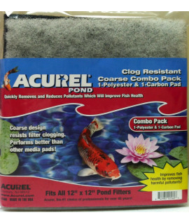 Acurel coarse combo Pack Polyester and carbon Media Pad 12-Inch by 12-Inch