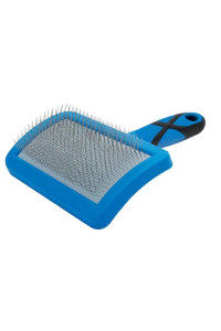 groom Professional curved Soft Slicker Pet grooming Brush, Excellence in Animal grooming, Soft graded Slicker Brush, Perfect for Everyday grooming and Soft coats, Medium