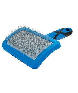 groom Professional curved Soft Slicker Pet grooming Brush, Excellence in Animal grooming, Soft graded Slicker Brush, Perfect for Everyday grooming and Soft coats, Medium