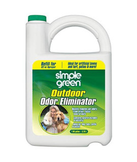 Simple Green Outdoor Odor Eliminator for Pets, Dogs, 1 gallon Refill - Ideal for Artificial Lawns & Patio, Milky White