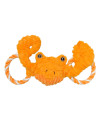 Jolly Pets Jolly Tug-a-Mal Crab Tug/Squeak Toy, Medium, Crab (JTA63)