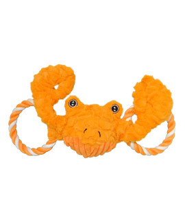 Jolly Pets Jolly Tug-a-Mal Crab Tug/Squeak Toy, Medium, Crab (JTA63)