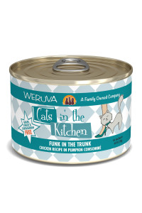 Weruva Cats in The Kitchen, Funk in The Trunk with Chicken in Pumpkin Consomme Cat Food, 6oz Can (Pack of 24)