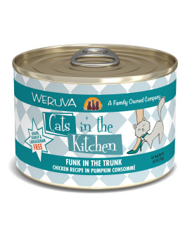 Weruva Cats in The Kitchen, Funk in The Trunk with Chicken in Pumpkin Consomme Cat Food, 6oz Can (Pack of 24)