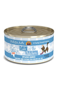 Weruva Cats in The Kitchen, Splash Dance with Chicken & Ocean Fish Au Jus Cat Food, 3.2oz Can (Pack of 24)