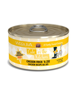 Weruva Cats in The Kitchen, Chicken Frick 'A Zee with Chicken Au Jus Cat Food, 3.2oz Can (Pack of 24)