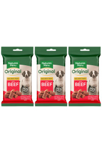 Natures Menu 3 X Packs Of Real Beef Mini Treats (For Small Dogs) 60g Packs - - Made With 95% Real Meat - Wheat & gluten Free