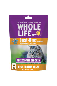 Whole Life Pet Freeze Dried Chicken Cat Treats - Human Grade - One Ingredient - Sourced and Made in The USA