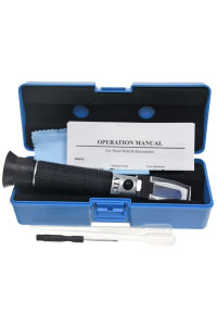 Professional Automatic Temperature Compensation Salinity Refractometer for Aquariums, Marine Monitoring, Saltwater Testing.Dual Sacle: 0-100ppt & 1.000-1.070 Specific Gravity