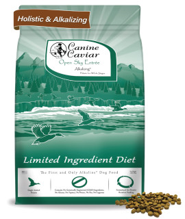 Canine Caviar Open Sky Dog Food, Limited Ingredient Alkaline Holistic Dog Food - All Life Stages, Gluten Free, Ultra-Premium Dog Food, Healthy Skin & Coat, Duck & Quinoa - 4.4 Lbs