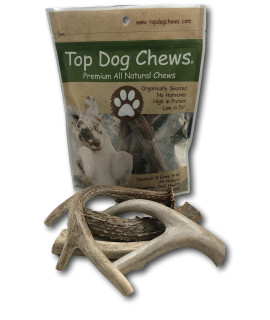 Top Dog Chews - Deer Antlers, Premium, Grade A, Deer Antlers for Large, Medium or Small Dogs, Natural, Long Lasting Dog Chew for Aggressive Chewers, 3 Pack