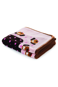 Snuggle Puppy Blanket for Pets - Extra Soft and Long Lasting - Pink Pattern