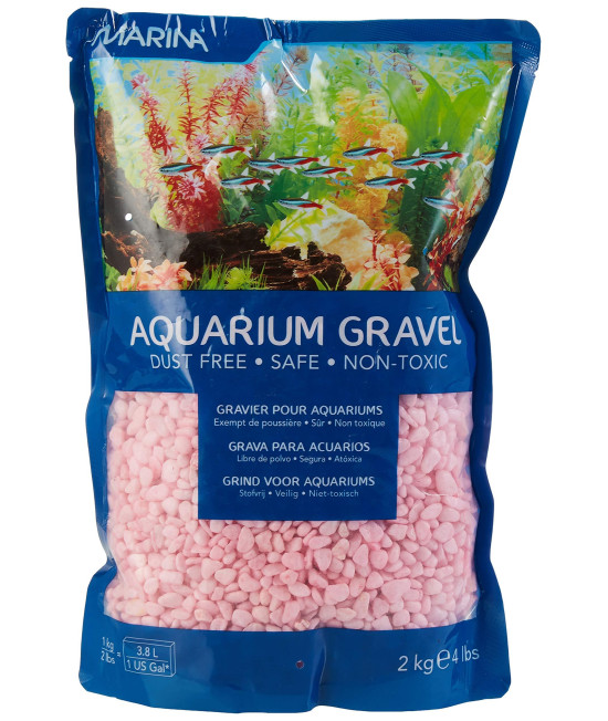 Marina Decorative Aquarium gravel, 2 Kg, Pink