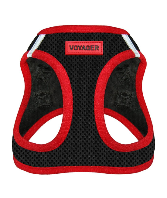 Voyager Step-In Air Dog Harness - All Weather Mesh Step in Vest Harness for Small and Medium Dogs by Best Pet Supplies - Red Trim, Small