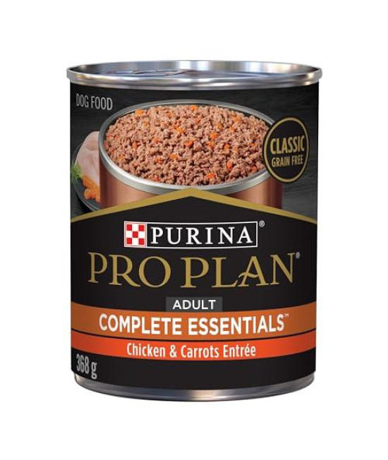 Purina Pro Plan High Protein Dog Food Wet Pate, Chicken and Carrots Entree - 13 oz. Can
