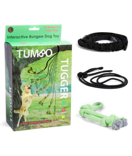 Tumbo Tugger - Dog Tree Hanging Bungee Tug Toy for Exercise - Outdoor Play Cord & Tether Tug - Tree Tugger Spring Pole Rope Dog Toy - Dog Playground for Backyard - Tugger Chew Rope Toy