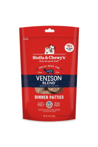 Stella & Chewy's Freeze Dried Raw Dinner Patties - Grain Free Dog Food, Protein Rich Venison Blend Recipe - 14 oz Bag