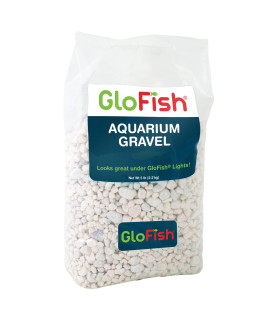 GloFish aquarium Gravel 5 Pounds, White, Complements GloFish Tanks (29022)