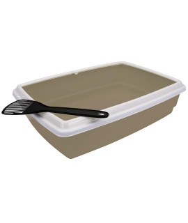 Agrobiothers cat Litter Tray with Rim and Scoop 44x34x11 cm