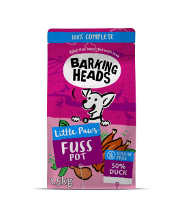 Barking Heads Dog Food Tiny Paws Quackers grain Free Duck, 15kg