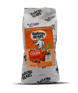 Barking Heads Dry Dog Food - Bowl Lickin chicken - 100% Natural chicken with No Artificial Flavours, good for Healthy Digestion and Joint Health, 18 kg
