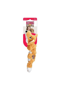 KONG - Scrunch Knots Fox - Internal Knotted Ropes and Minimal Stuffing for Less Mess - Medium/Large