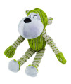 Petface chubby chimp Plush Dog Toy,green