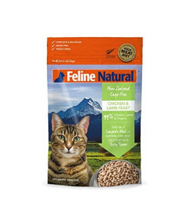 Feline Natural Grain-Free Freeze Dried Cat Food, Chicken & Lamb 11oz