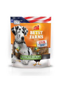 Betsy Farms Natural Duck Jerky Recipe Dog Treats- Duck Jerky Dog Treats, 24 Oz