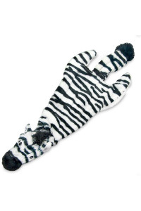 2-in-1 Fun Skin Stuffless Dog Squeaky Toy by Best Pet Supplies - Zebra, Small, PT46-S