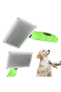 Slicker Dog Brush for Shedding Short Hair & Long Hair - Cat Brush & Dog Grooming Supplies, Deshedding for Single or Double Coated Dogs & Cats - Undercoat Rake for Your Pet