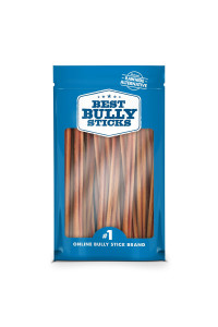 Best Bully Sticks 12 Inch All-Natural Bully Sticks for Dogs - 12 Fully Digestible, 100% Grass-Fed Beef, Grain and Rawhide Free 25 Pack