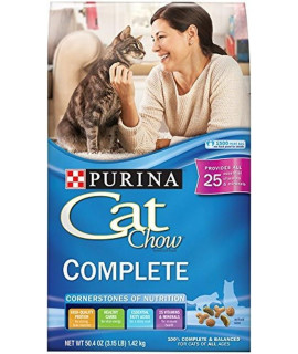 Purina Cat Chow Dry Cat Food, Complete, 3.15 Pound Bag