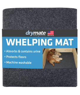 Drymate Whelping Box Liner Mat, Washable and Reusable Dog Puppy Pee Pad - Absorbent/Waterproof/Durable - Can Be Cut to Fit (USA Made) (48 x 50)