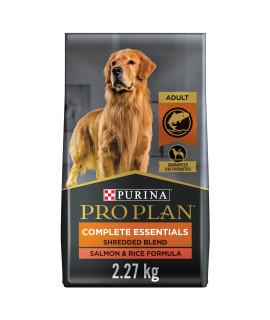 Purina Pro Plan High Protein Dog Food With Probiotics for Dogs, Shredded Blend Salmon & Rice Formula - 5 lb. Bag