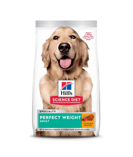Hill's Science Diet Dry Dog Food, Adult, Perfect Weight for Healthy Weight & Weight Management, Chicken Recipe, 4 lb Bag