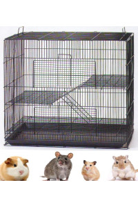 3-Levels Ferret Chinchilla Sugar Glider Rats Mouse Animal Critter Chew Free Paw Safe Cage with Narrow 3/8-Inch Bar Spacing