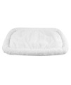 Long Rich HCT ERE-001 Super Soft Sherpa Crate Cushion Dog and Pet Bed, White, By Happycare Textiles, Standard style, 48 x 30 inches