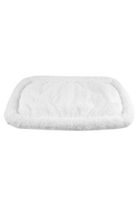 Long Rich HCT ERE-001 Super Soft Sherpa Crate Cushion Dog and Pet Bed, White, By Happycare Textiles, Standard style, 48 x 30 inches
