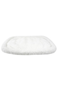 Long Rich HCT ERE-001 Super Soft Sherpa Crate Cushion Dog and Pet Bed, White, By Happycare Textiles,28.5 x 18 inches