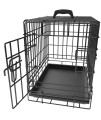 Dog Crates for Small Dogs - Dog Crate 20 Pet Cage Single-Door Best for Puppy & Kitten Pets - Wire Metal Kennel Cages with Tray - in-Door Foldable & Portable for Animal Out-Door Travel