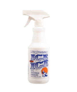 Chris Christensen Ice on Ice Detangler and Finishing Dog Spray, Groom Like a Professional, Ready to Use, Helps Brush/Comb Glide Through Coat, Conditions, No Residue, All Coat Types, Made in USA, 16 oz