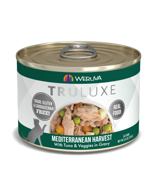 Weruva Truluxe Cat Food, Mediterranean Harvest With Tuna Whole Meat & Veggies In Gravy, 6Oz (Pack Of 24)