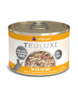 Weruva TruLuxe Cat Food, On The Cat Wok with Chicken Breast & Beef in Pumpkin Soup, 6oz Can (Pack of 24)